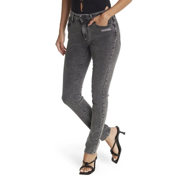 Off-White Denim - Off-White Women’s Skinny Denim Jeans Grey - Size - 27 $625